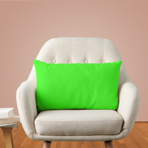 Coussin Rectangle Couleur solide verte néon