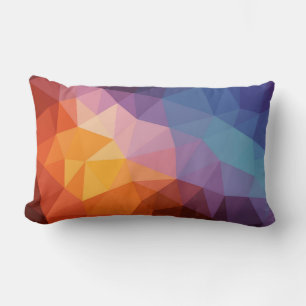 Coussin Rectangle Couleurs abstraites asymétriques