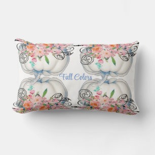 Coussin Rectangle Couleurs de automne Citrouille blanc Aquarelle Flo