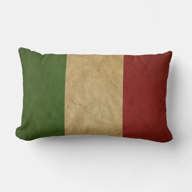 Coussin Rectangle Couleurs italiennes de grunge de drapeau (Recto)