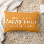 COUSSIN RECTANGLE COUPLE DE MARIAGE PERSONNALISÉ NOM MODERNE STYLÉ (Couverture)