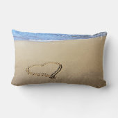 Coussin Rectangle Couples Beach Coeur Jeu d'oreiller (Verso)