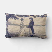 Coussin Rectangle Couples de Jane Austen (Verso)