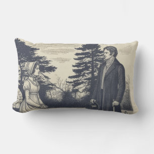 Coussin Rectangle Couples de Jane Austen
