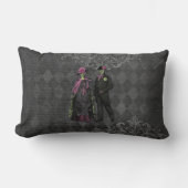 Coussin Rectangle Couples de squelette de Halloween (Recto)