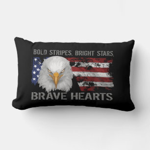 Coussin Rectangle Courageux Coeurs américains