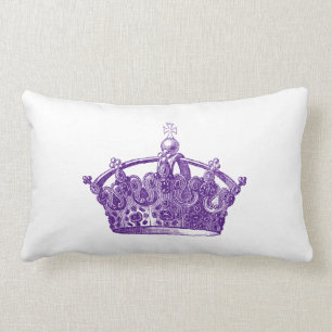 Coussin Rectangle Couronne royale pourpre