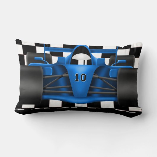 Coussin Rectangle Course Automobile Auto Course Jeu Décoratif Pillow (Verso)