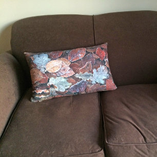 Coussin Rectangle Coussin/coussin feuille givré