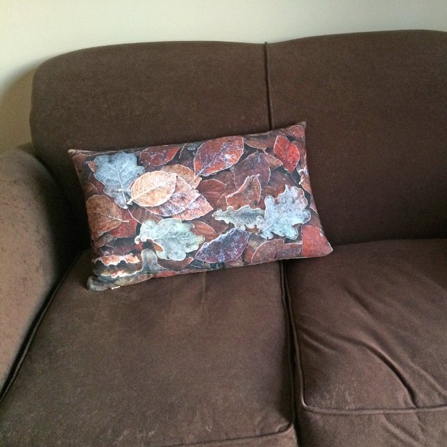 Coussin Rectangle Coussin/coussin feuille givré (Créateur téléchargé)