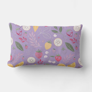 Coussin Rectangle "Coussin de Lumbar à fruits mauve 13x21"