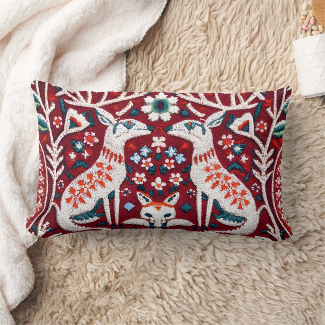 Coussin Rectangle Couvercle d'oreiller brodé d'inspiration nordique (Couverture)