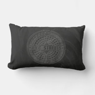 Coussin Rectangle Couvercles de trou en marbre noir