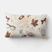 Coussin Rectangle Couverture jetée Café & Livres Automne Confortable (Verso)