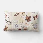 Coussin Rectangle Couverture jetée Café & Livres Automne Confortable (Recto)