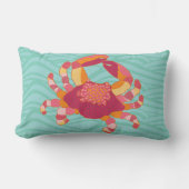 Coussin Rectangle Crabe de Marquage Tribal (Recto)