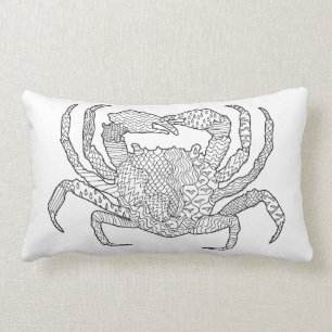Coussin Rectangle Crabe de Zendoodle