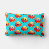 Coussin Rectangle Crabes de dessin animé mignons (Verso)