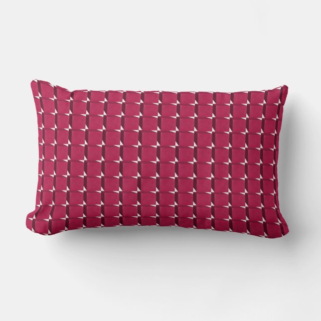 Coussin Rectangle Cranberry Cubes (Recto)