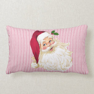 Coussin Rectangle Cranberry Santa Claus Red & White Stripe