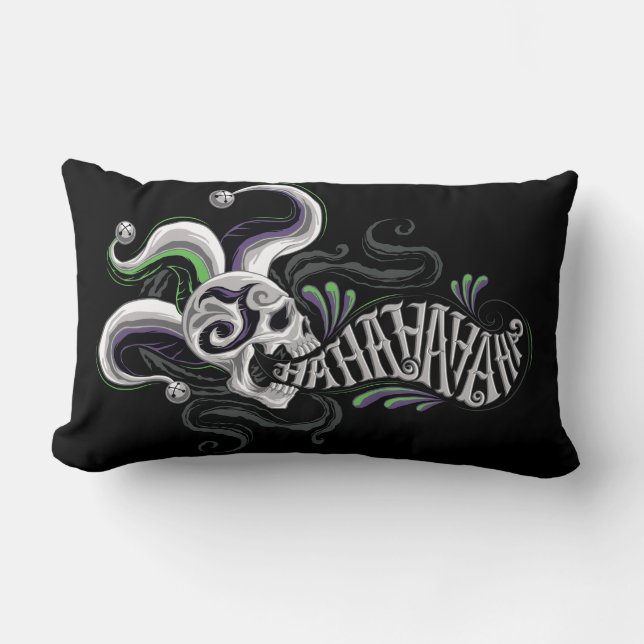 Coussin Rectangle Crâne de joker du peloton | de suicide - Haha (Recto)