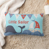 Coussin Rectangle Crèche nautique de baleine d'océan de plage de (Couverture)