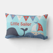 Coussin Rectangle Crèche nautique de baleine d'océan de plage de (Verso)