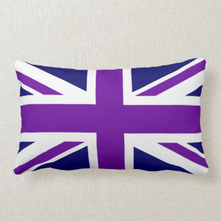 Coussin Rectangle Créer une Union Jack violette personnalisée