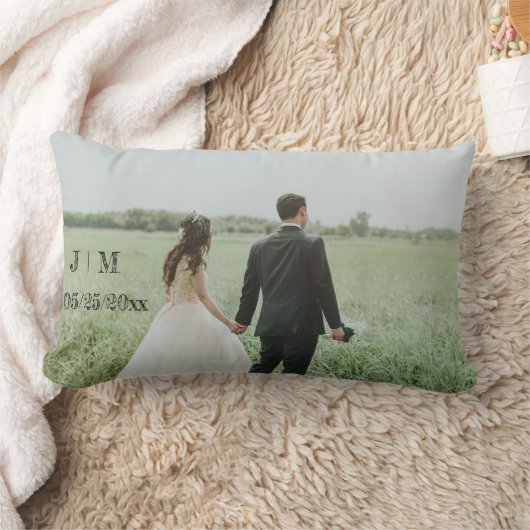 Coussin Rectangle Créer votre propre photo Couple Ajouter des noms C (Couverture)