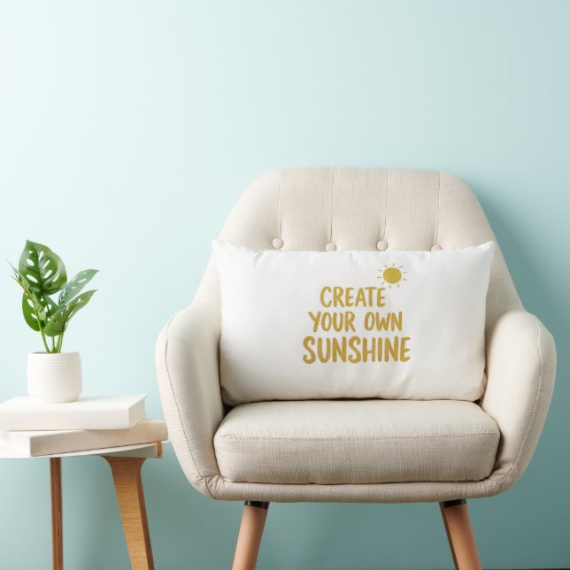 Coussin Rectangle Créez votre propre citation de soleil sur (Chaise)