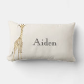 Coussin Rectangle Crème Cute Giraffes Nom (Recto)