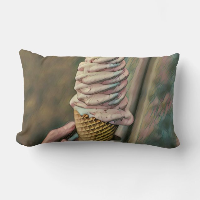 Coussin Rectangle crème glacée froide cool (Recto)