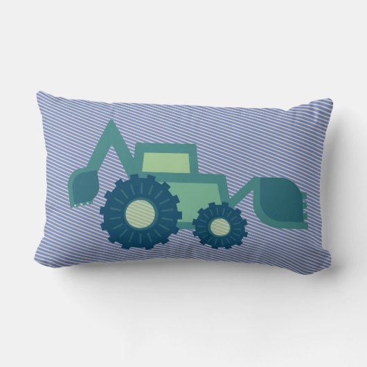Coussin Rectangle Creuse de gosse verte et bleue (Verso)