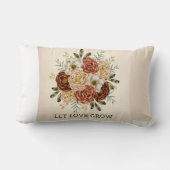 Coussin Rectangle Crimson Bloom size 13x21  Lumber  Pillow (Verso)