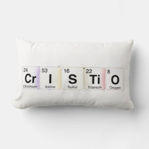 Coussin Rectangle Cristo Éléments Chimiques