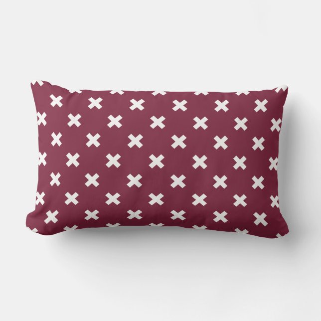 Coussin Rectangle Croix blanche sur mûrier (Recto)