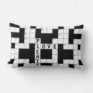Coussin Rectangle Crossword Puzzle Love