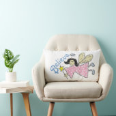 Coussin Rectangle Croyez en les À petits pois roses Angels (Chaise)