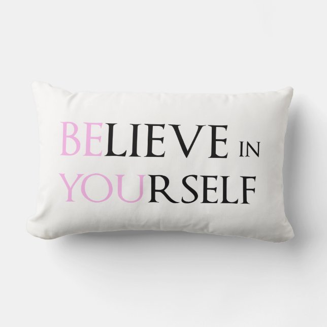 Coussin Rectangle Croyez en vous-même - soyez vous meme de citation (Recto)