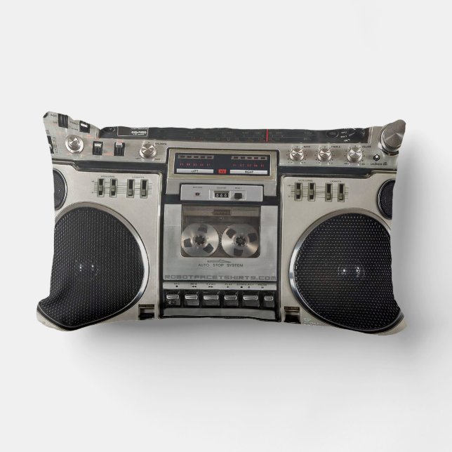 Coussin Rectangle Cru 80s Boombox Ghettoblaster (Recto)