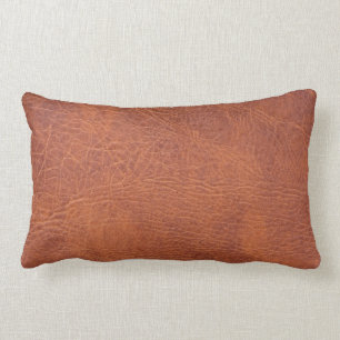 Coussin Rectangle Cuir Brown