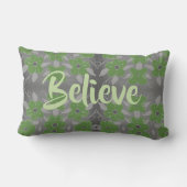Coussin Rectangle Cuisine florale grise et verte (Verso)