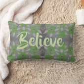Coussin Rectangle Cuisine florale grise et verte (Couverture)