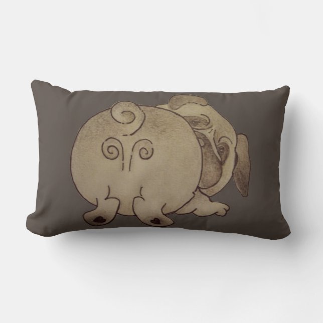 Coussin Rectangle cuppy dog (Recto)