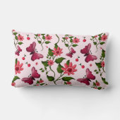 Coussin Rectangle Custom and personalized floral Butterfly pattern  (Verso)
