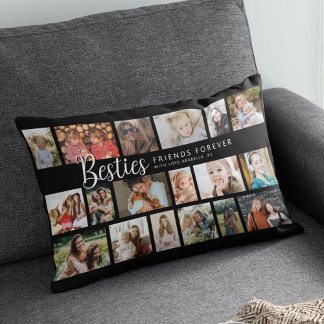 Coussin Rectangle Custom Besties 18 Photo Collage