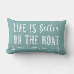 Coussin Rectangle Custom Life est meilleur sur le bateau   Boat Life
