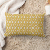Coussin Rectangle Customizable Boho Mustard Diamonds Cushion (Couverture)