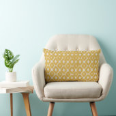 Coussin Rectangle Customizable Boho Mustard Diamonds Cushion (Chaise)