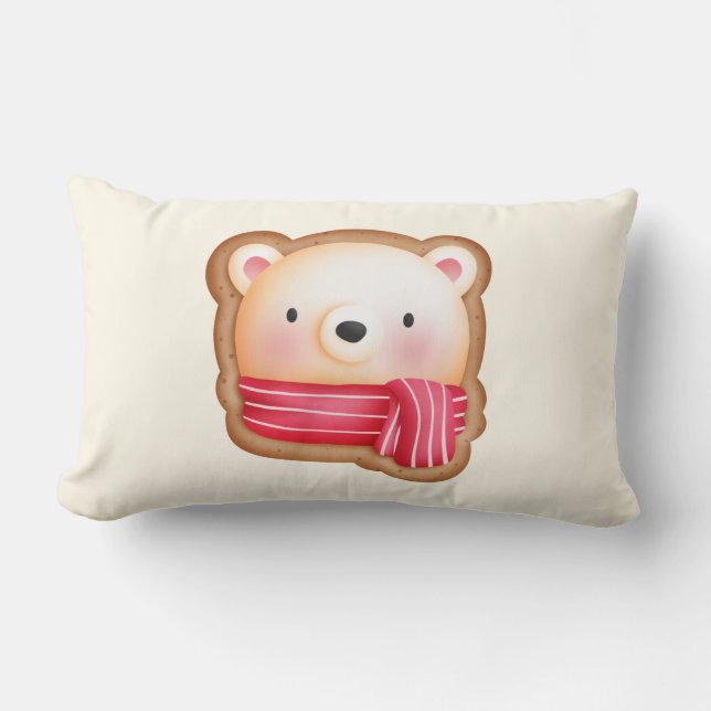 Coussin Rectangle Cute Bear Face (Recto)